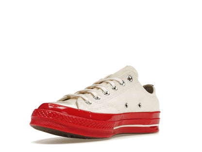 Converse Chuck Taylor All Star 70 Ox Comme des Garcons PLAY Egret Red Midsole