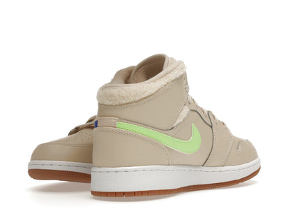Jordan 1 Mid Utility Fleece Pearl White