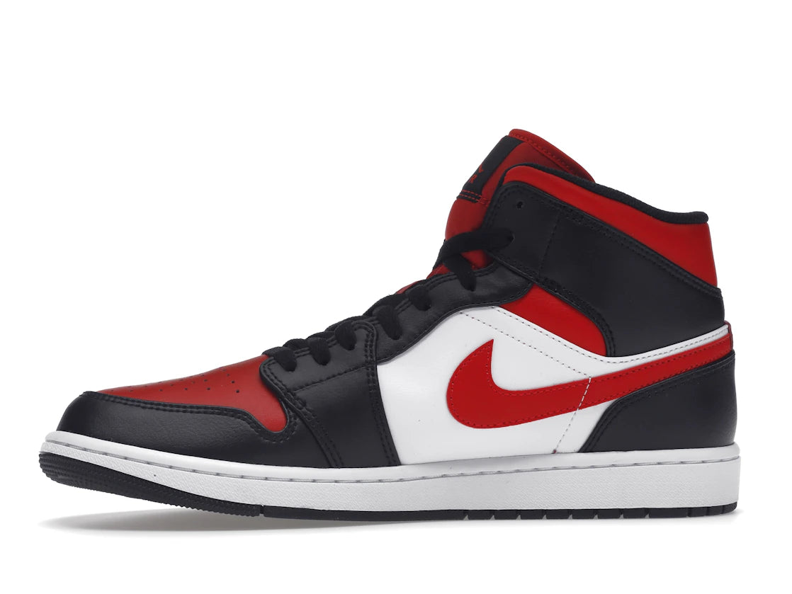 Jordan 1 Mid White Black Red (2022)