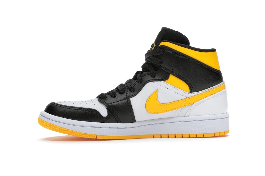 Jordan 1 Mid Laser Orange Noir (Femme)