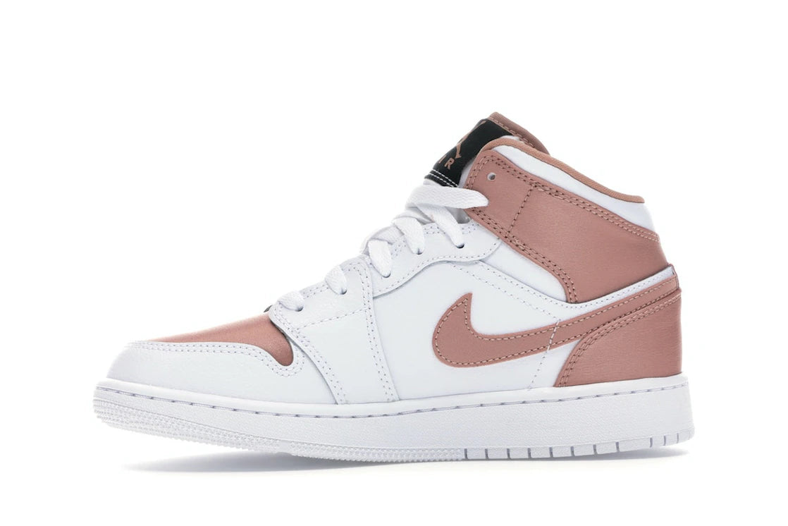 Jordan 1 Mid White Rose Gold