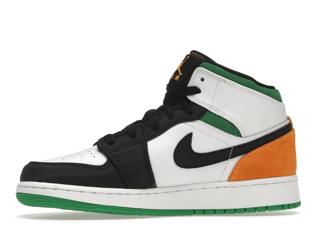 Jordan 1 Mid SE White Laser Orange Lucky Green