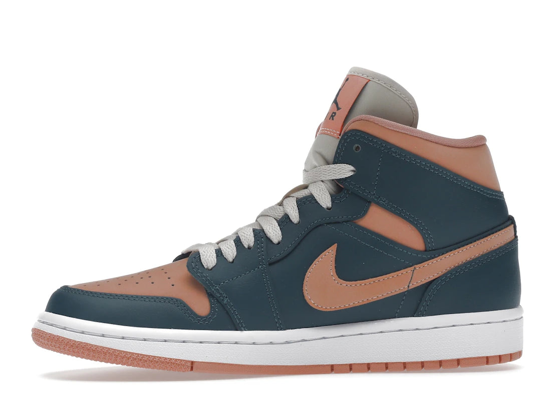 Jordan 1 Mid Vert Turquoise Foncé (Femme)