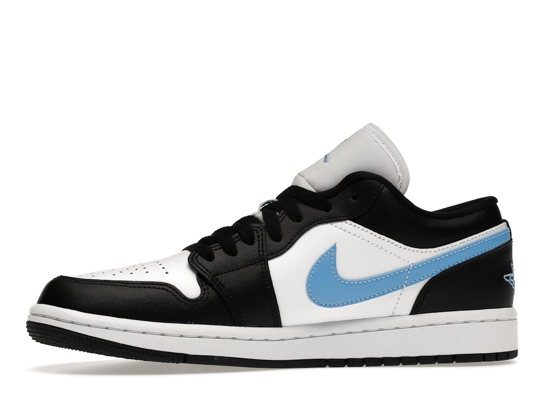 Jordan 1 Low Noir Bleu Université Blanc (Femme)