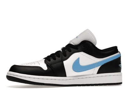 Jordan 1 Low Noir Bleu Université Blanc (Femme)