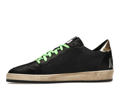 Golden Goose Ball-Star Low Black Fluorescent green