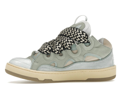 Lanvin Leather Curb Sneaker Light Blue
