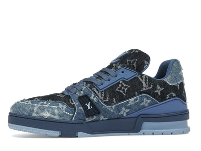 Louis Vuitton LV Trainer Blue Patchwork Monogram Denim