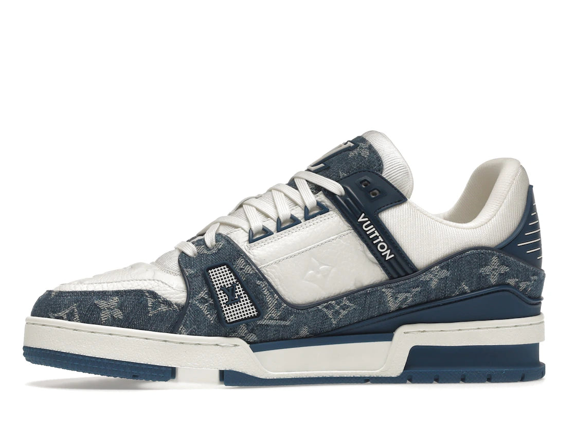 Louis Vuitton LV Trainer Monogram Denim White Blue