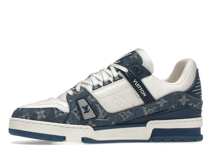 Louis Vuitton LV Trainer Monogram Denim White Blue