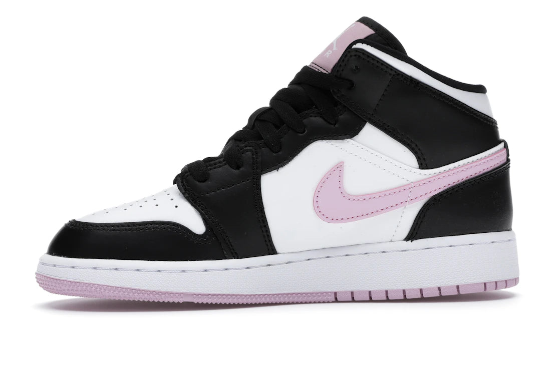 Jordan 1 Mid White Black Light Arctic Pink
