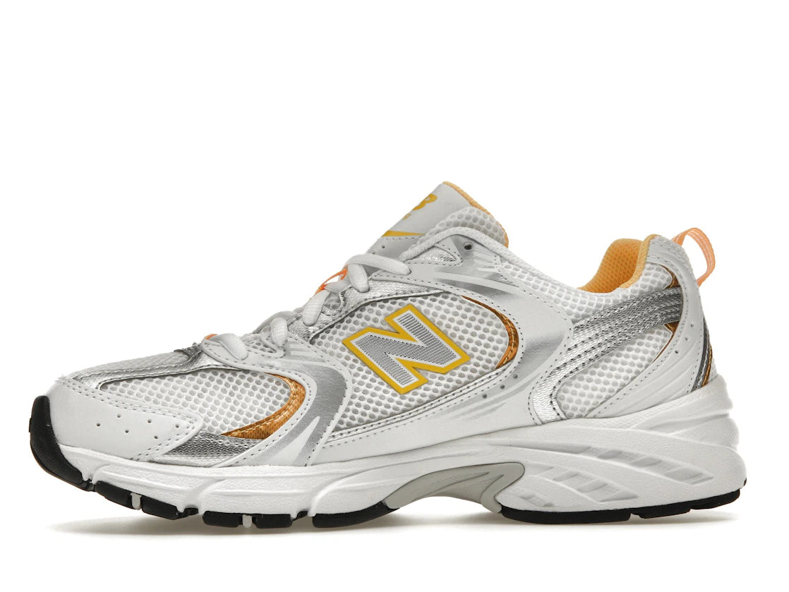 New Balance 530 White Vibrant Apricot Silver Metallic