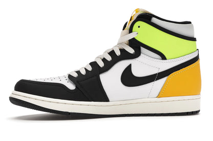 Jordan 1 Retro High White Black Volt University Gold