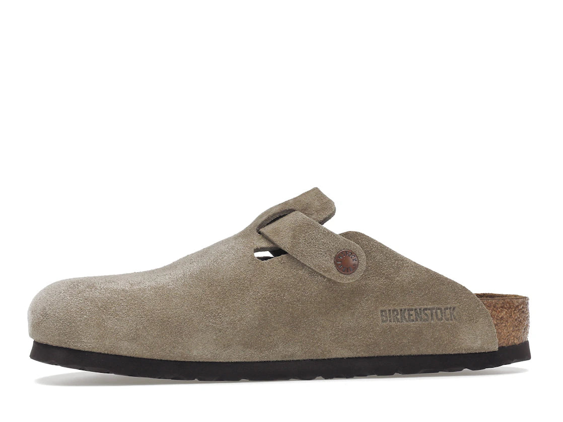 Birkenstock Boston Soft Footbed Suede Taupe