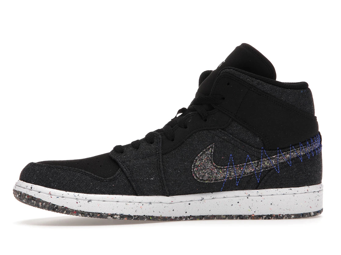 Jordan 1 Mid Crater Black