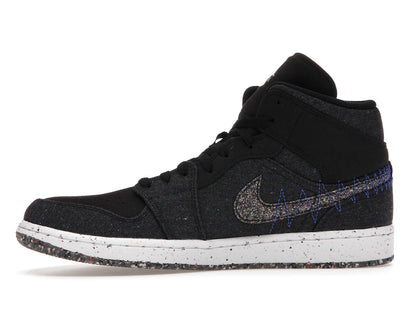 Jordan 1 Mid Crater Black