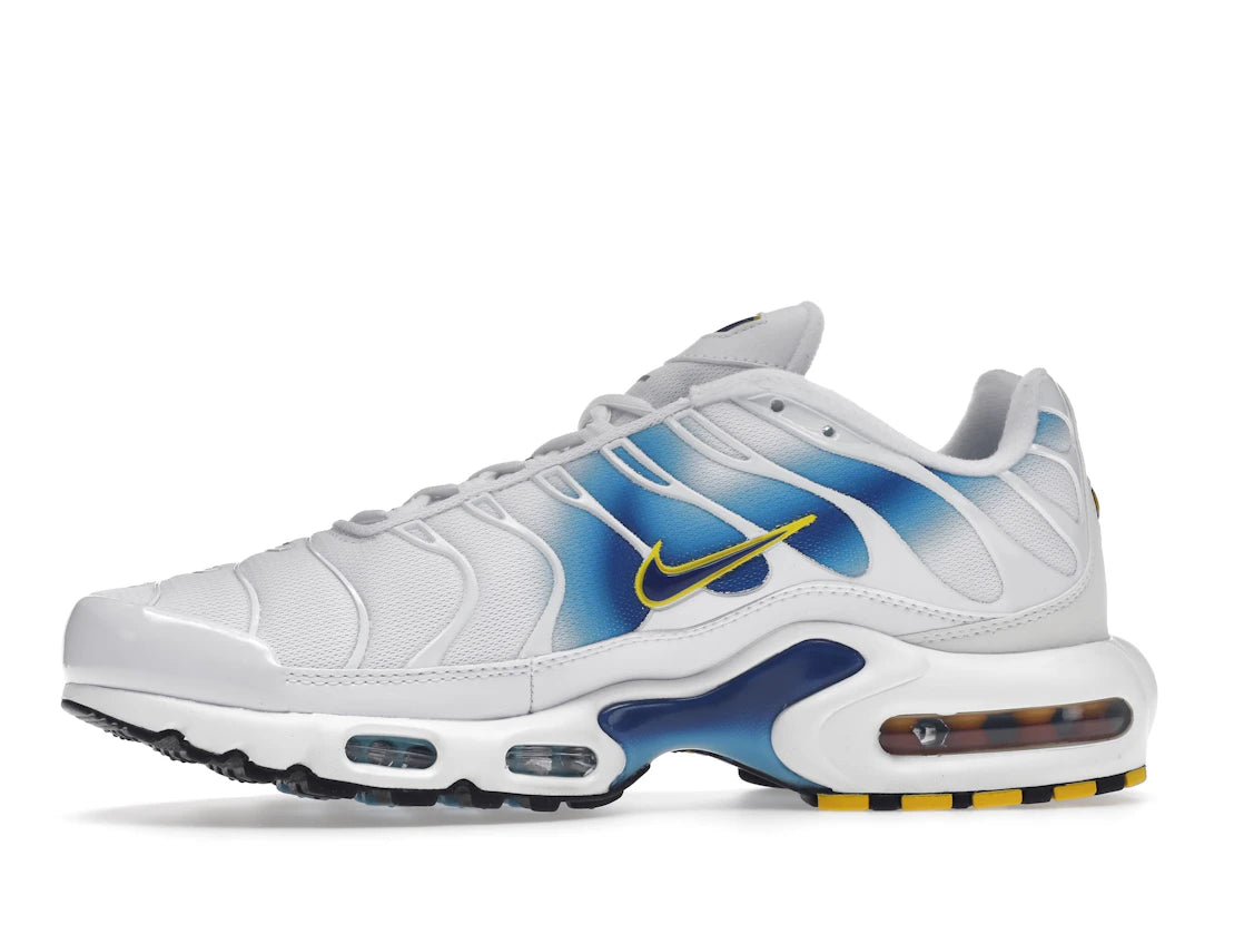 Nike Air Max Plus Spray Paint Swoosh White Blue