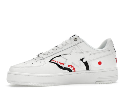 A Bathing Ape Bape Sta Low Shark Pack White