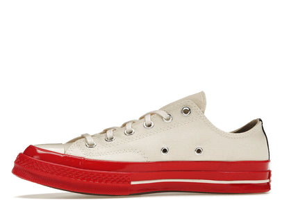 Converse Chuck Taylor All Star 70 Ox Comme des Garcons PLAY Egret Red Midsole