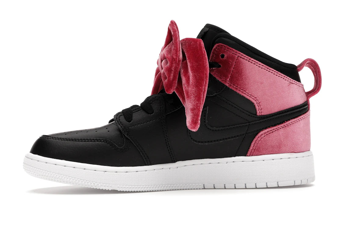 Jordan 1 Mid Bow Black Noble Red