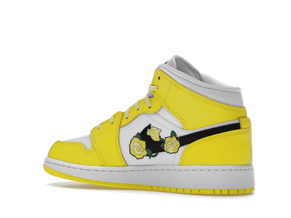 Jordan 1 Mid Dynamic Yellow Floral