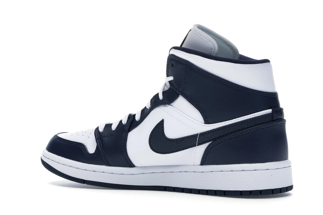 Jordan 1 Mid White Metallic Gold Obsidian