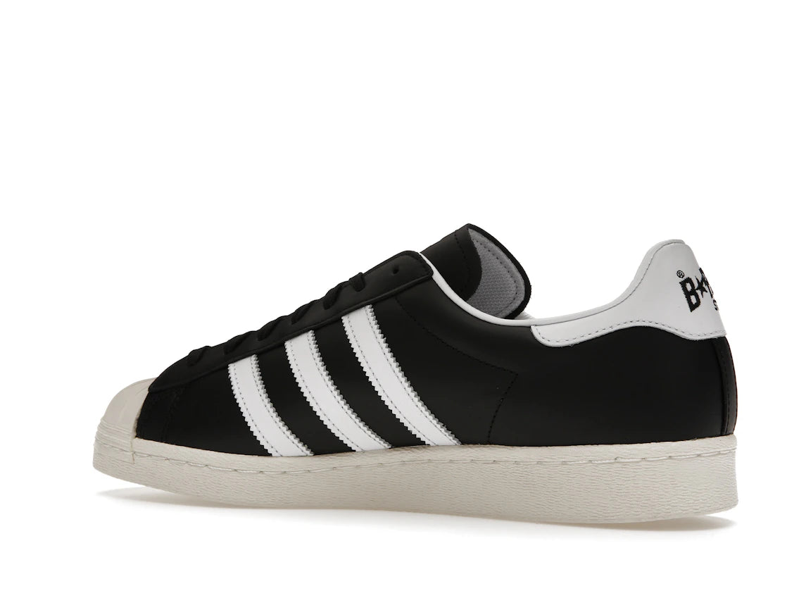 Adidas Superstar 80s Bape Black White Gold 2022