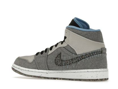Jordan 1 Mid Crater Grey University Blue