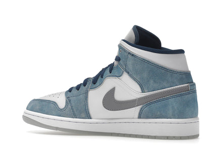 Jordan 1 Mid French Blue Fire Red