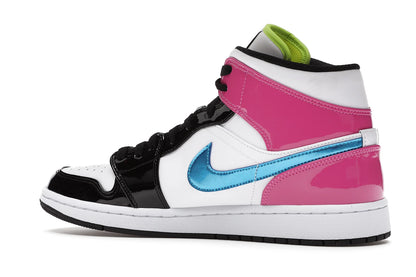 Jordan 1 Mid White Black Cyber Pink
