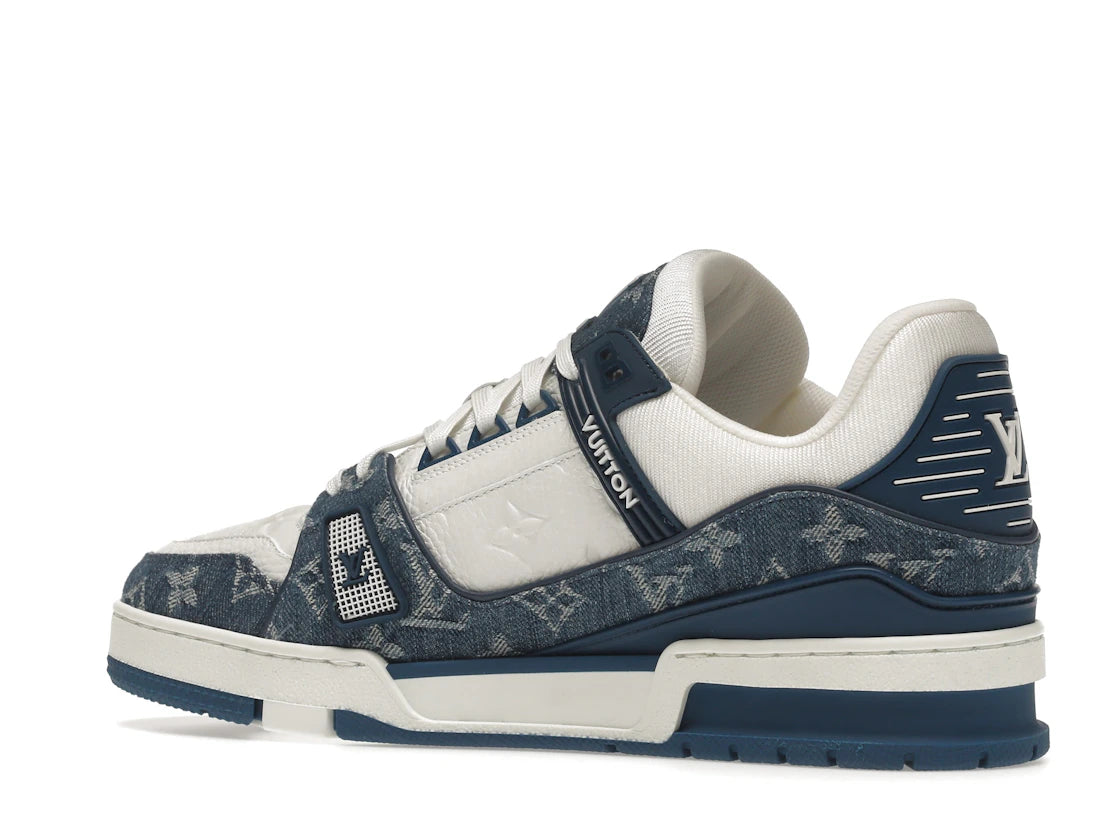 Louis Vuitton LV Trainer Monogram Denim White Blue