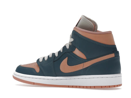 Jordan 1 Mid Vert Turquoise Foncé (Femme)