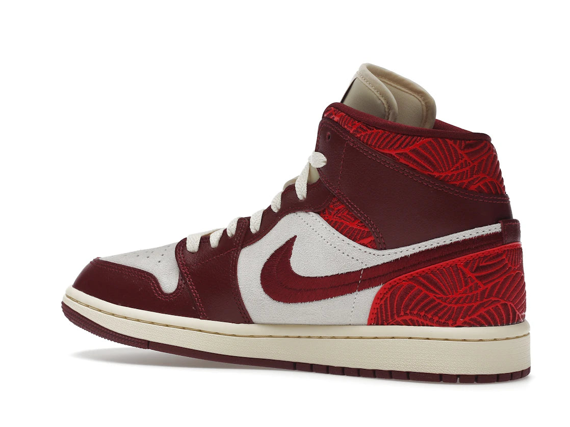 Jordan 1 Mid SE Tiki Leaf Team Red