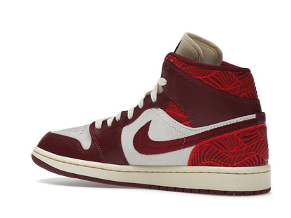 Jordan 1 Mid SE Tiki Leaf Team Red