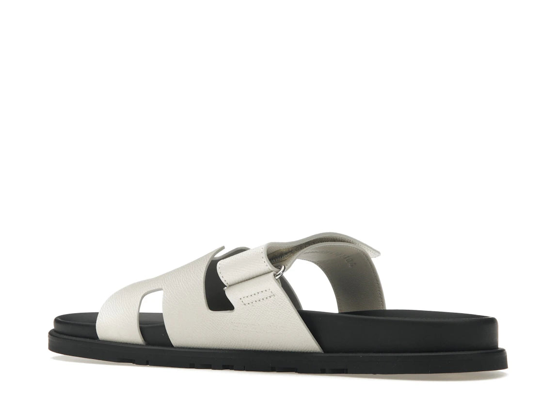 Hermes Chypre Sandal Blanc Epsom Leather