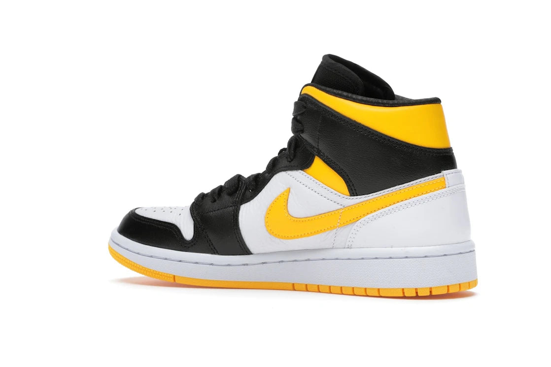 Jordan 1 Mid Laser Orange Noir (Femme)