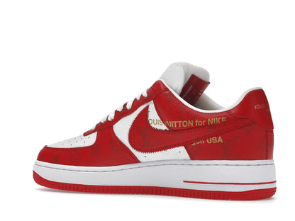 Louis Vuitton Nike Air Force 1 Low By Virgil Abloh White Red