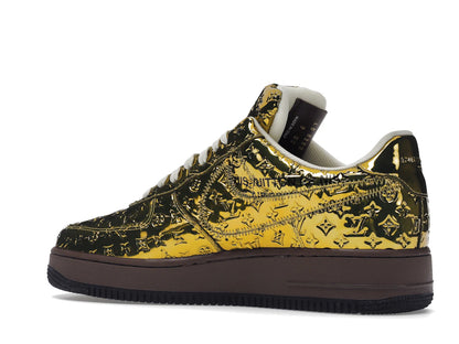 Louis Vuitton Nike Air Force 1 Low By Virgil Abloh Metallic Gold
