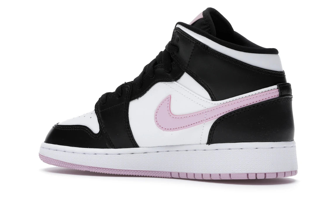 Jordan 1 Mid White Black Light Arctic Pink