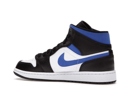 Jordan 1 Mid White Black Racer Blue