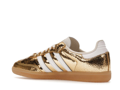 adidas Samba OG Gold Metallic Cracked Leather
