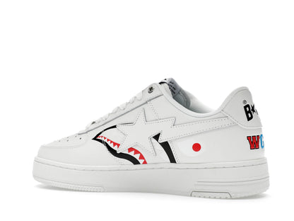A Bathing Ape Bape Sta Low Shark Pack White
