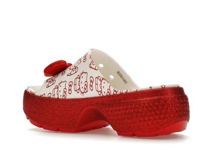 Crocs Stomp Slide Hello Kitty 50th Anniversary Red Glitter