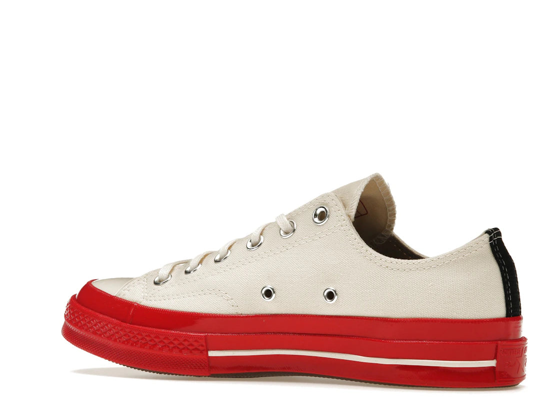 Converse Chuck Taylor All Star 70 Ox Comme des Garcons PLAY Egret Red Midsole
