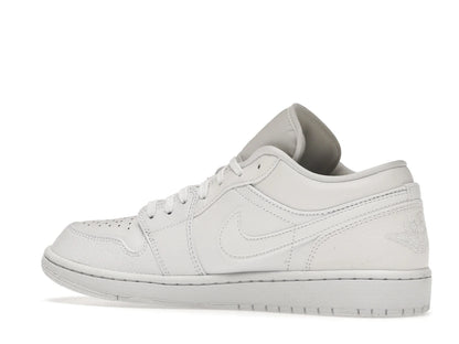 Jordan 1 Low Triple White Tumbled Leather