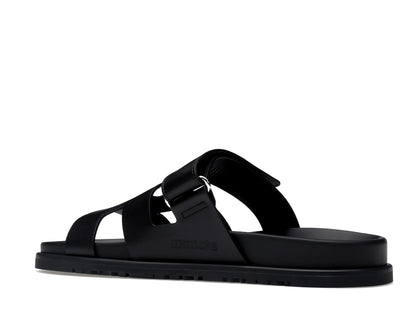 Hermes Chypre Sandal Noir Calfskin Leather