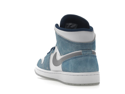 Jordan 1 Mid French Blue Fire Red