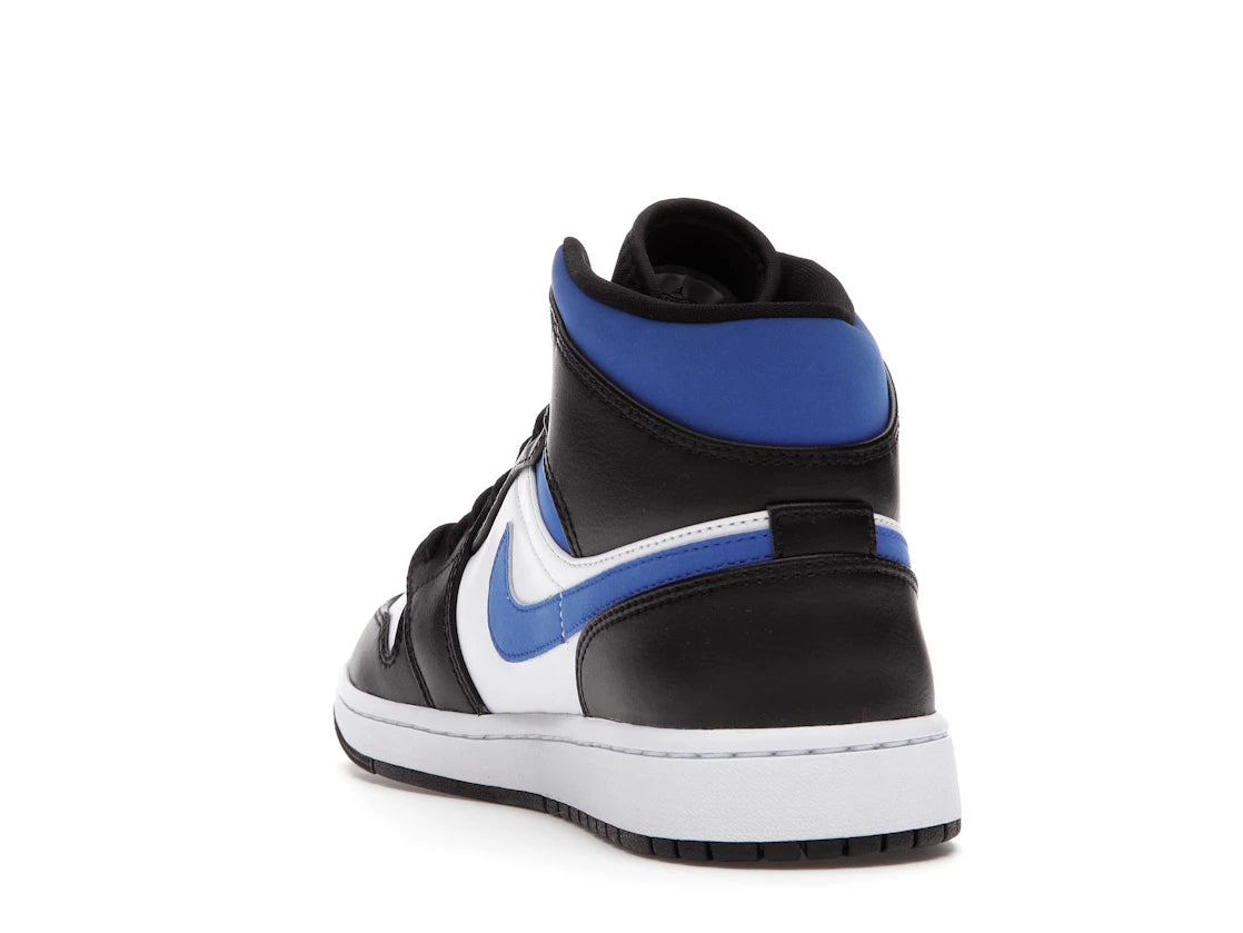 Jordan 1 Mid White Black Racer Blue