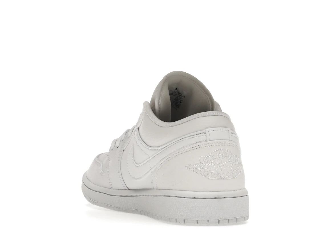 Jordan 1 Low Triple White Tumbled Leather
