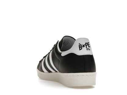 Adidas Superstar 80s Bape Black White Gold 2022